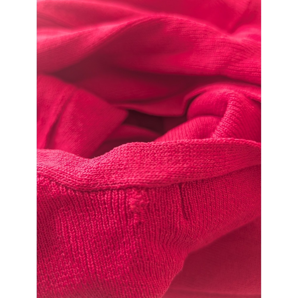 Vintage Worthington Red Ribbed Knit Button Front Cardigan Sweater V-Neck Medium - Picture 10 of 14
